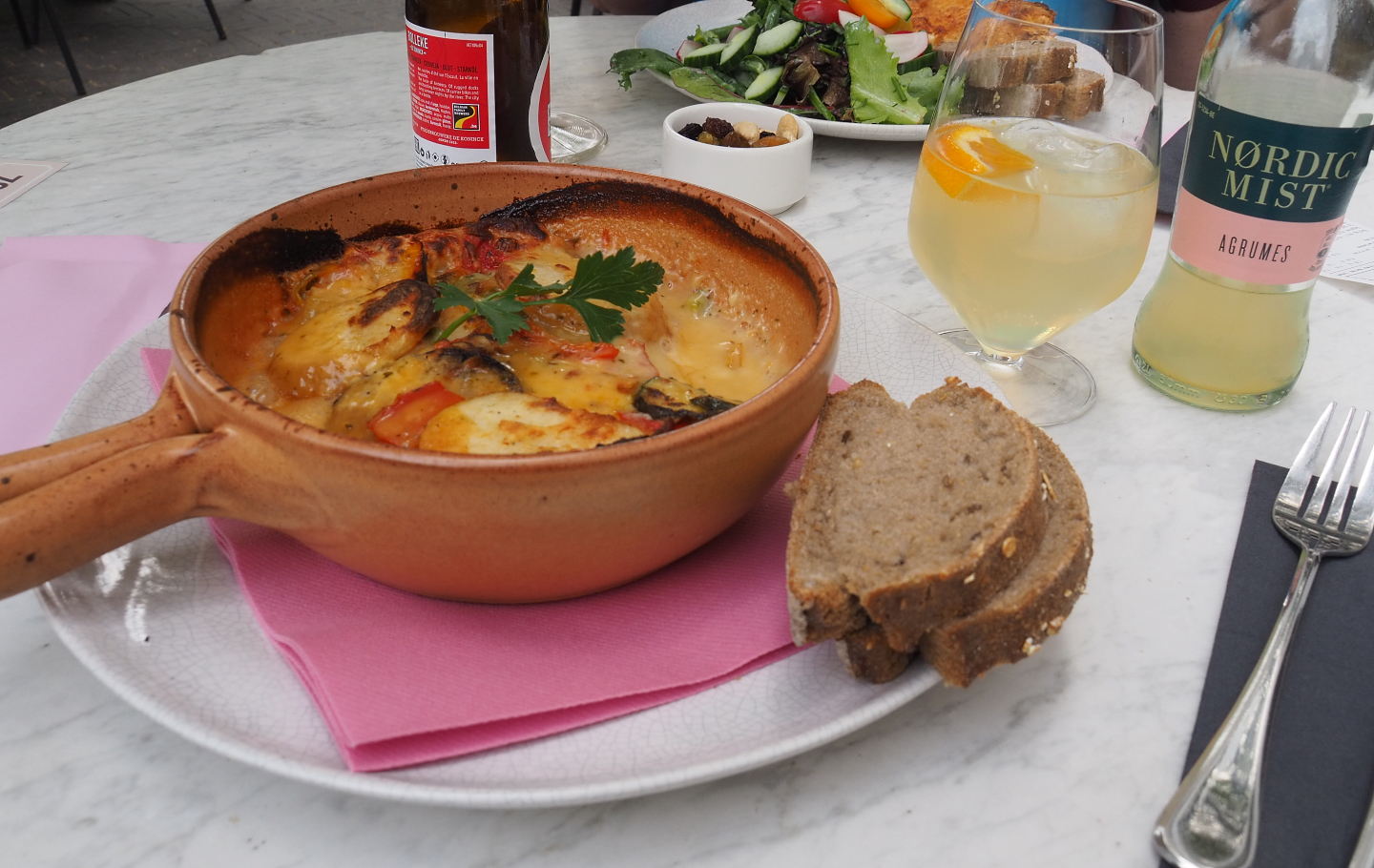 Lunch at the Grand Café Flamingo (Vegetable lasagna), 2021-06-12