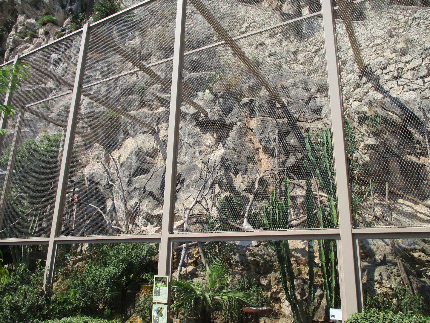 Macaw and squirrel monkey aviary