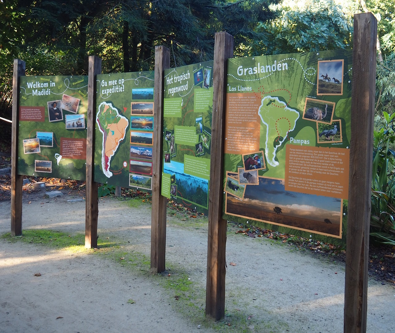 Madidi area signage about South American habitats, 2022-10-09