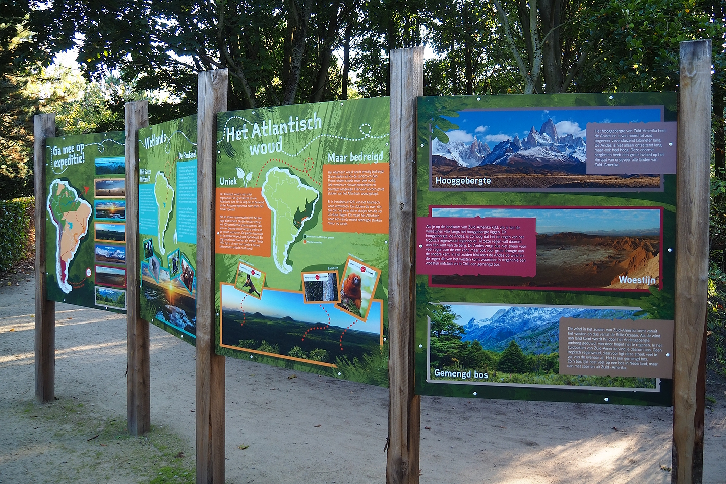 Madidi area signage about South American habitats, 2022-10-09