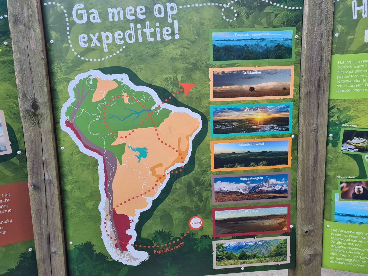 Madidi - South American biomes signage