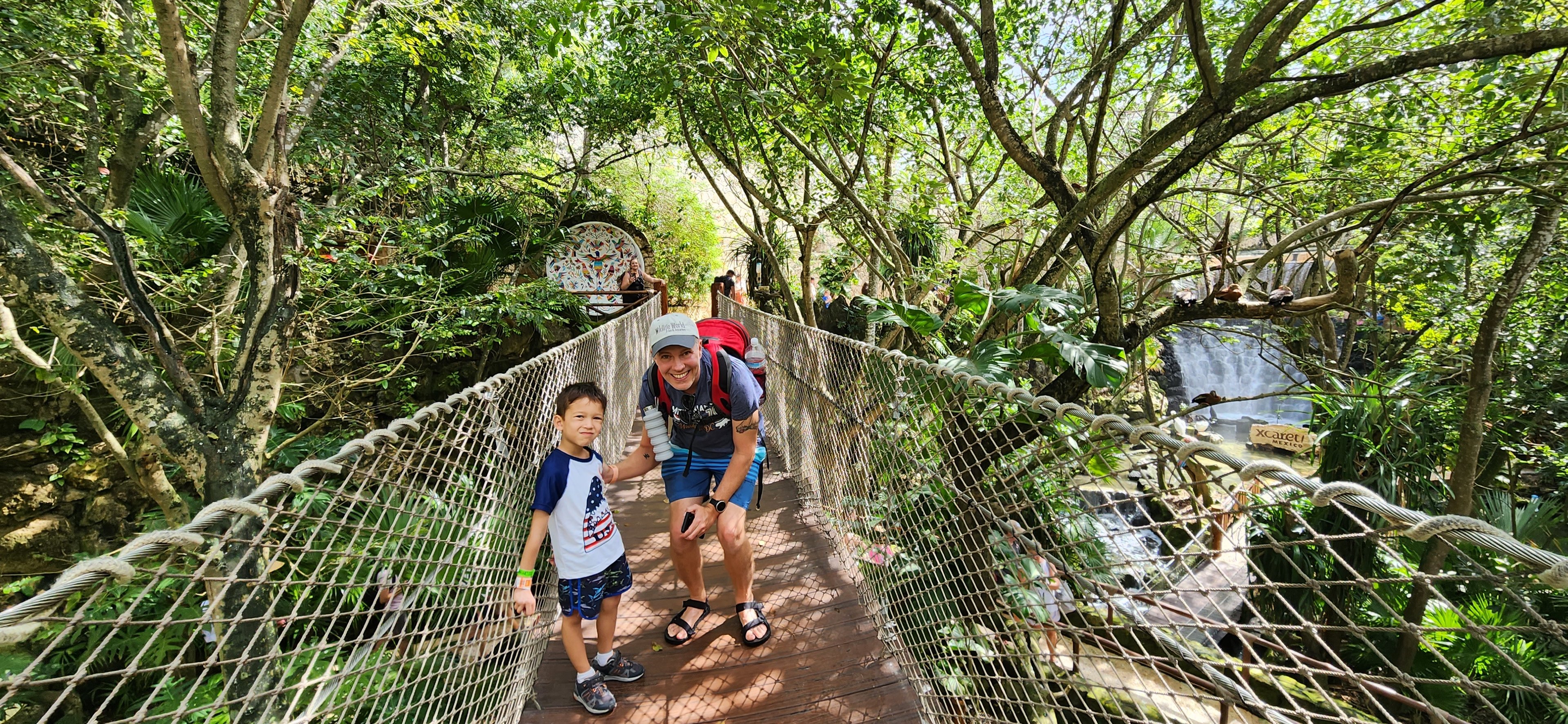 Main aviary - swinging bridge