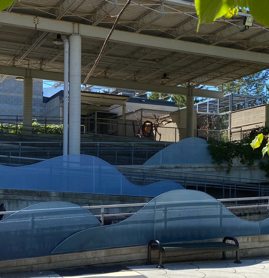 Main building- former monorail line & tamandua exhibit