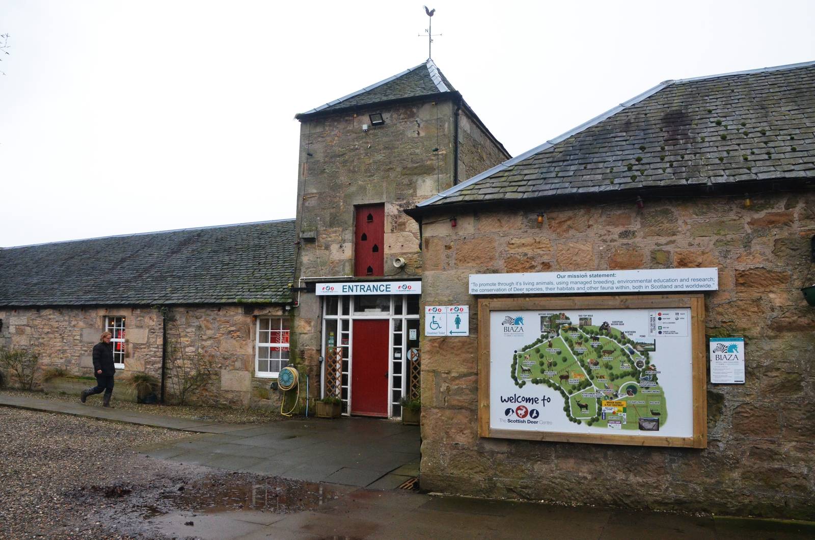 Main Entrance at the Scottish Deer Centre, 06/02/16