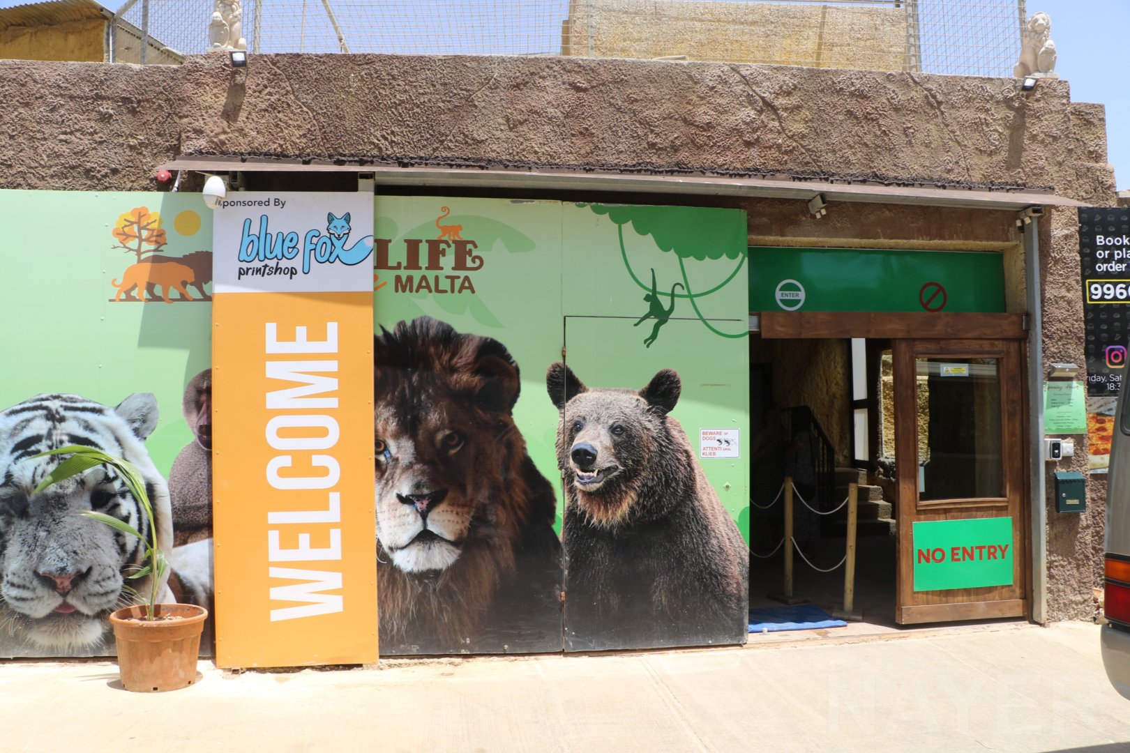 Main entrance facade - Wildlife Park Malta, June 2019