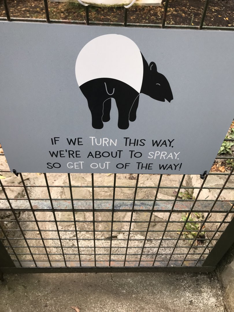 Malayan tapir splatter sign