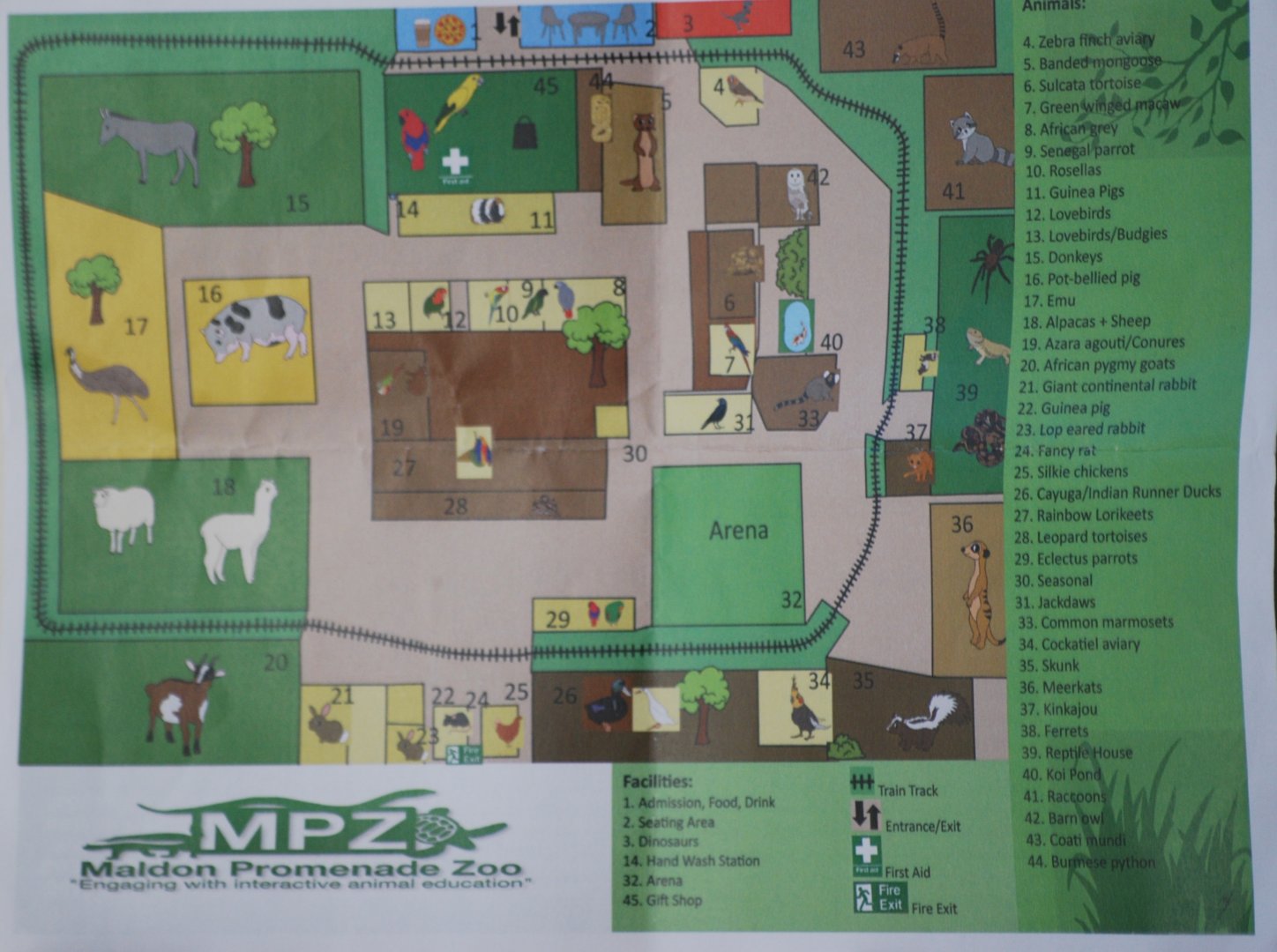 Maldon Promenade Petting Zoo map (July 2024)