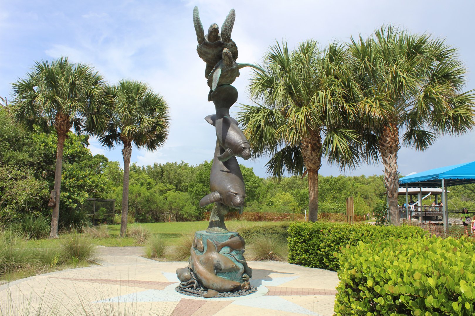 Manatee & Sea Turtle Statue