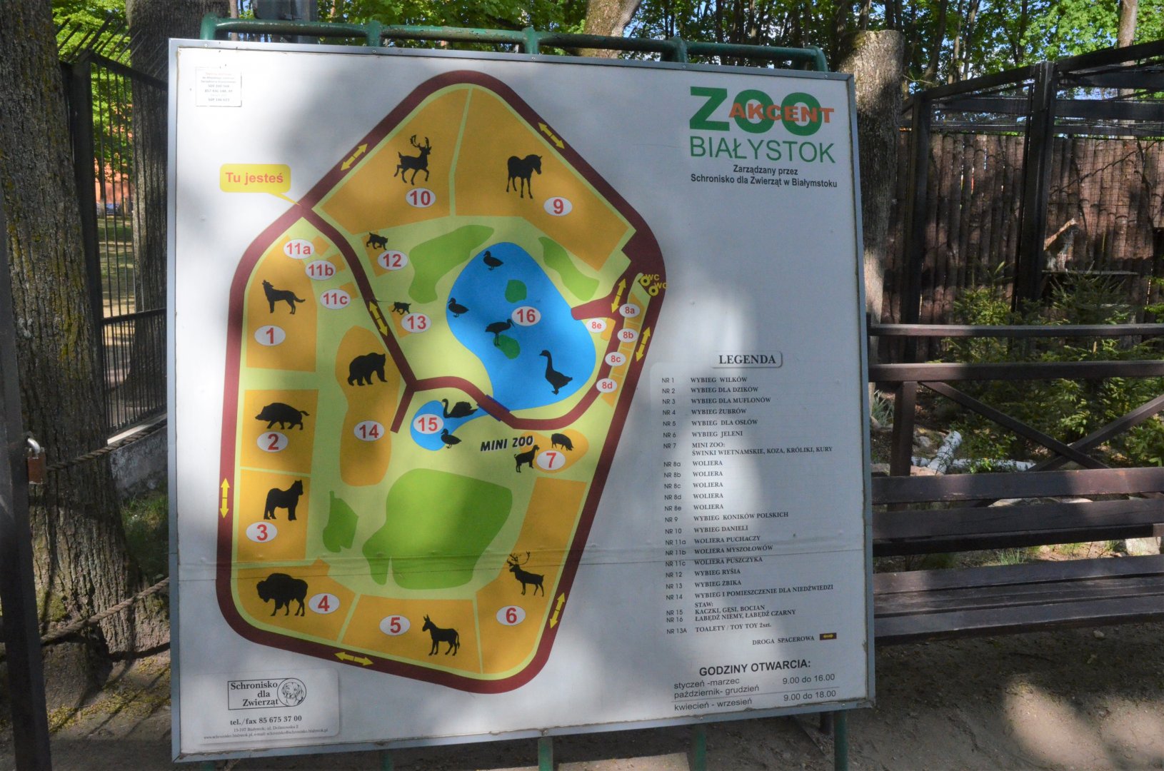 Map at Akcent Zoo Białystok, 08/05/19