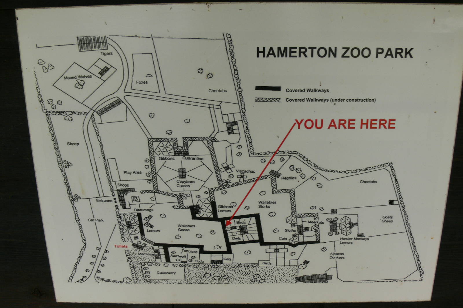 Map at Hamerton Zoo, 23/08/14