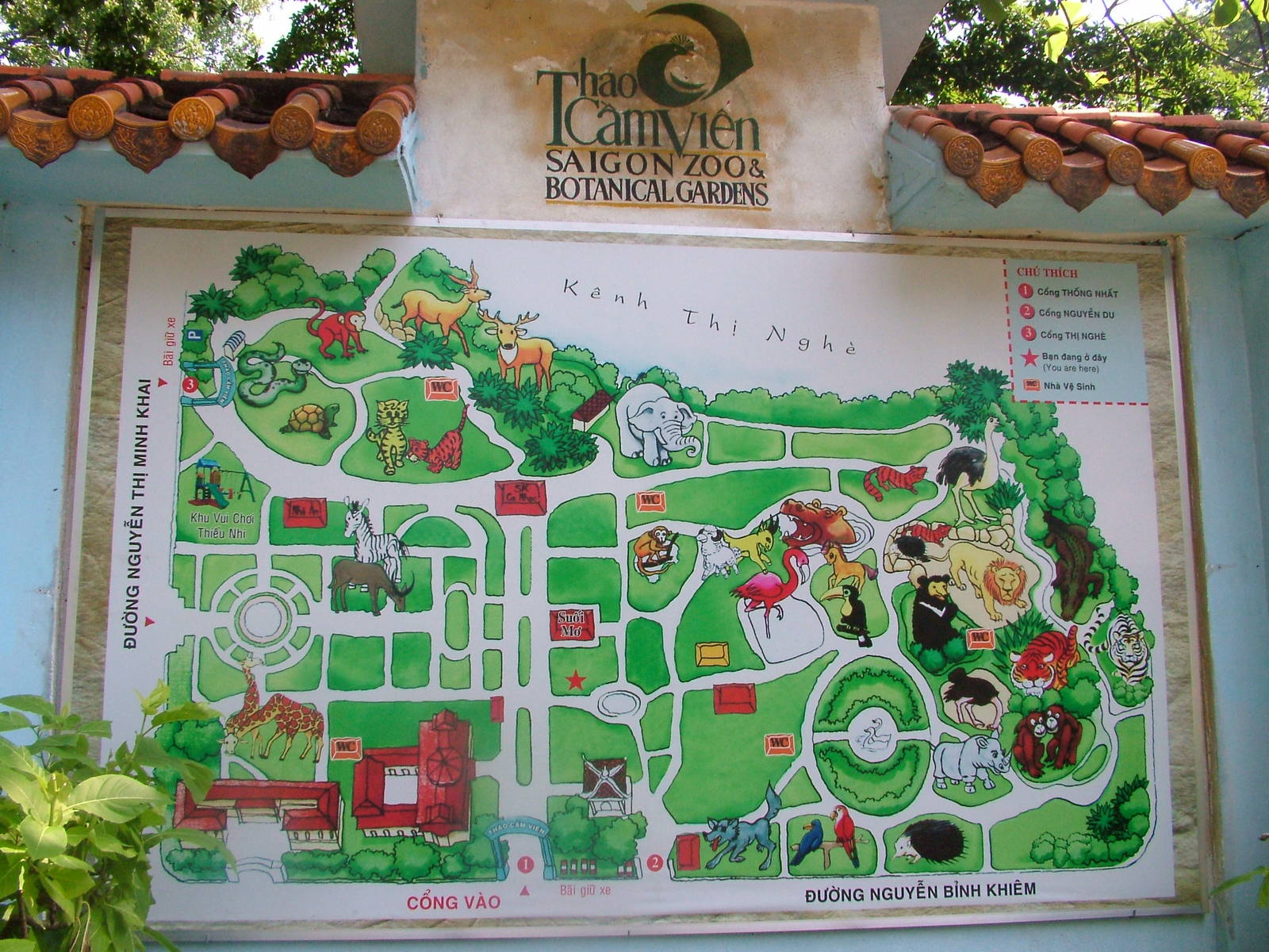 Map at Saigon Zoo, 16/03/12