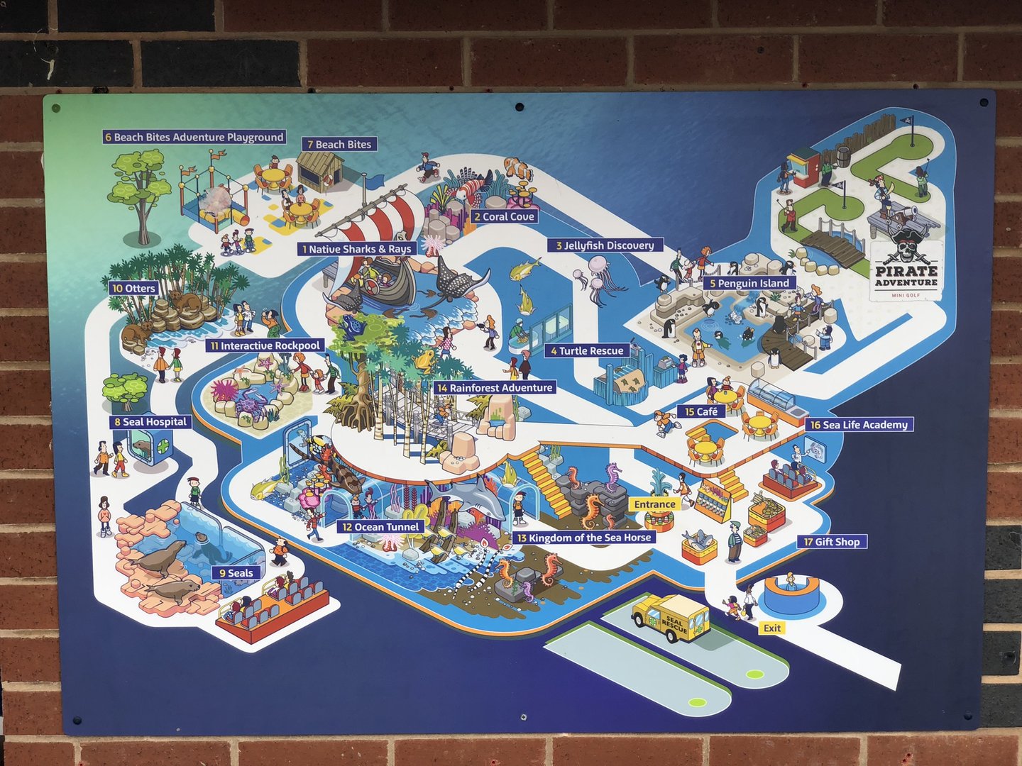 Map at SEA LIFE Scarborough (September 2022)