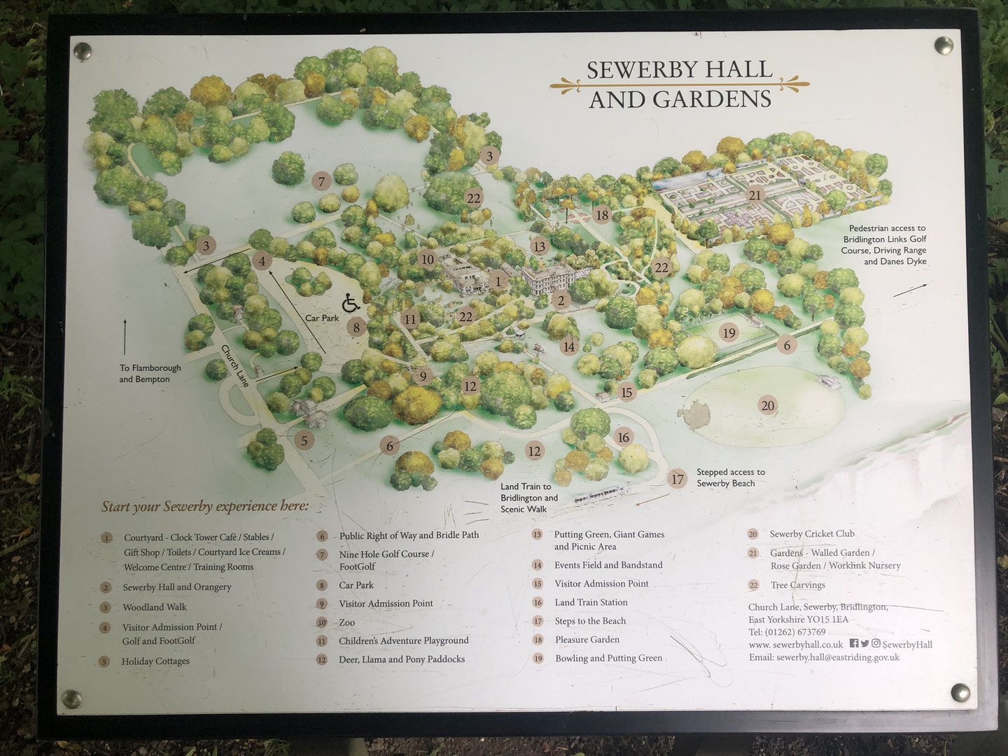 Map at Sewerby Zoo (June 2023)