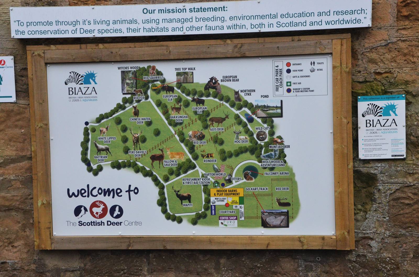 Map at the Scottish Deer Centre, 06/02/16
