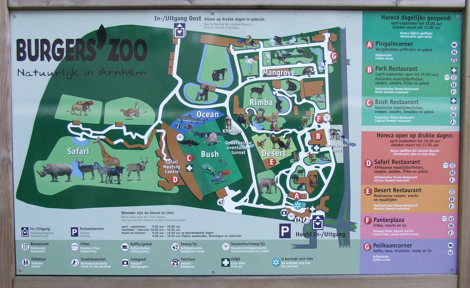 Map, Burgers Zoo