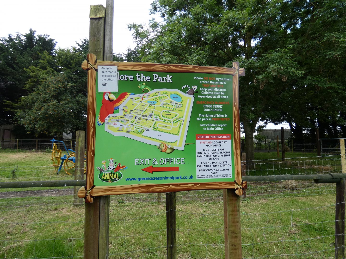 Map (Greenacres Animal Park)