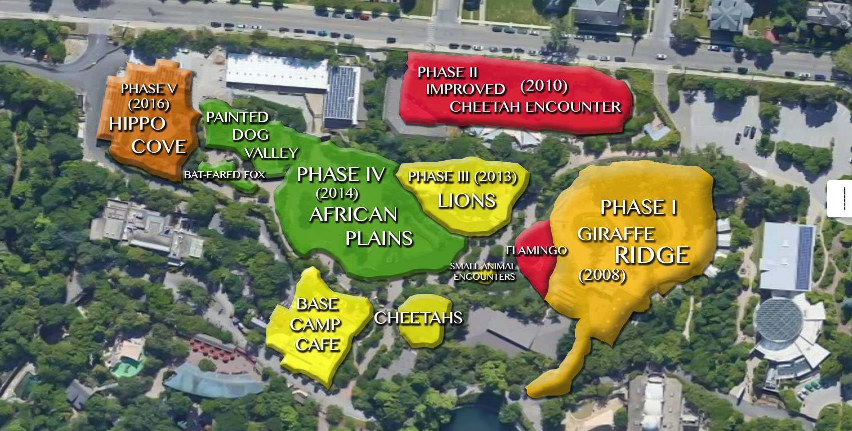 Map & Labels of Cincinnati Zoo's Africa