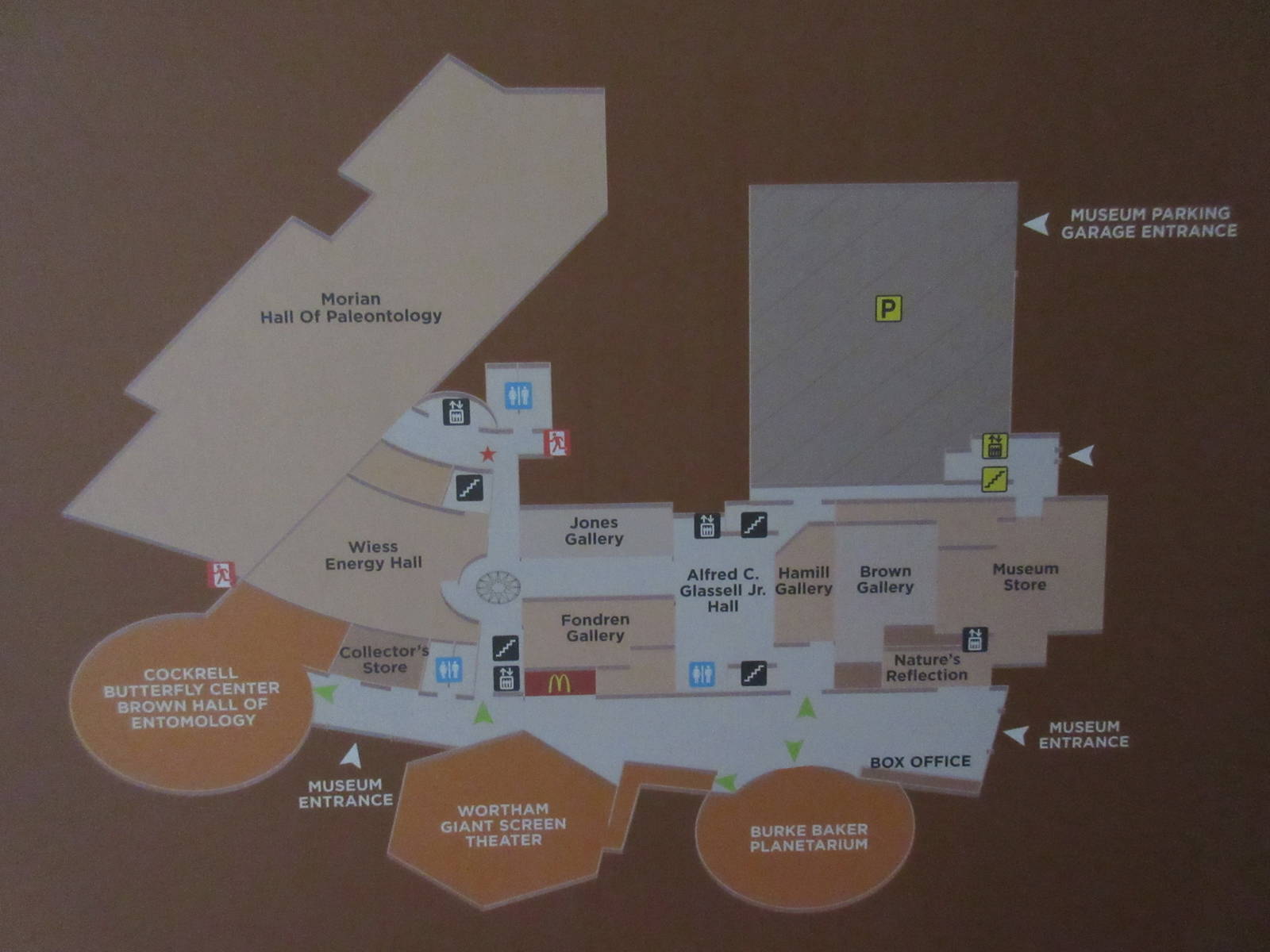Map - Main Level of Museum (4 floors in total)
