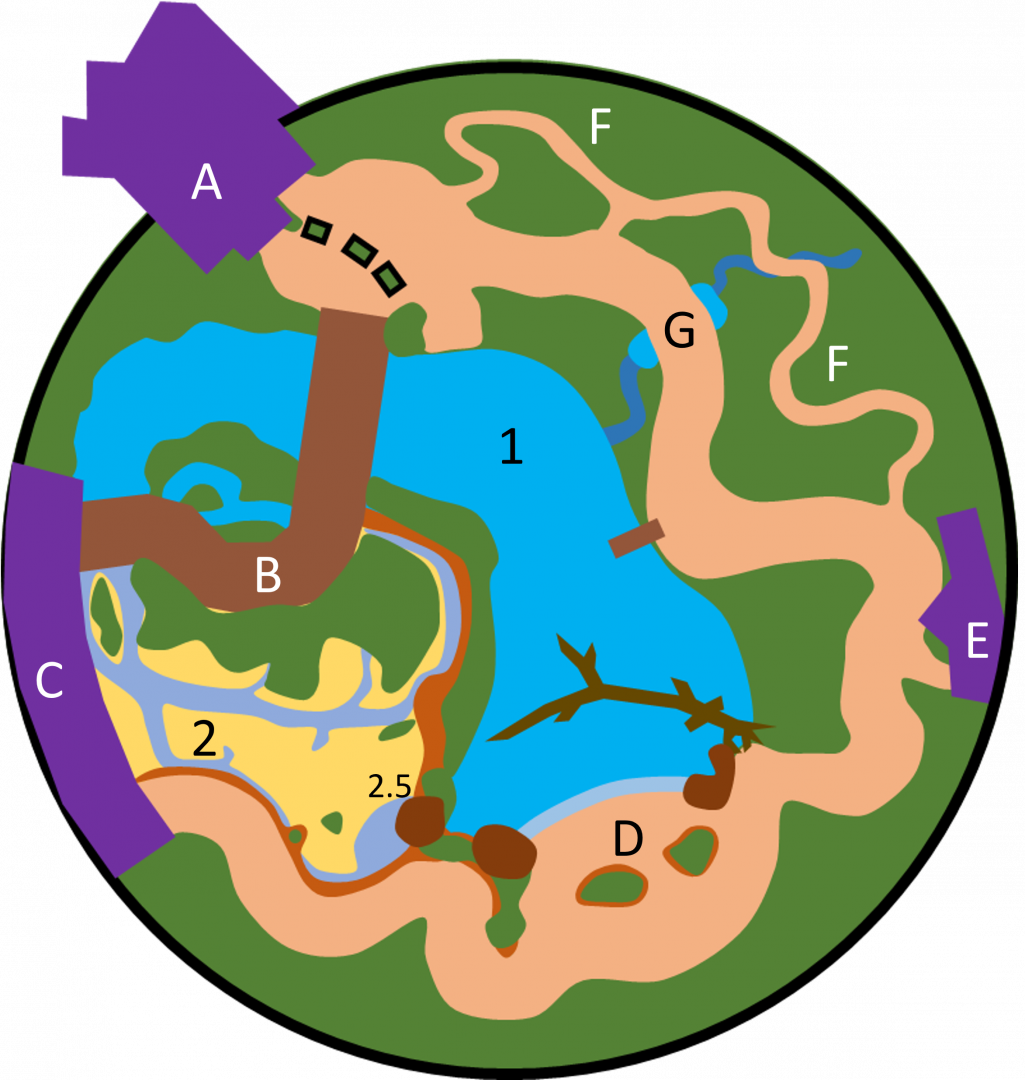 Map of Burgers' Mangrove