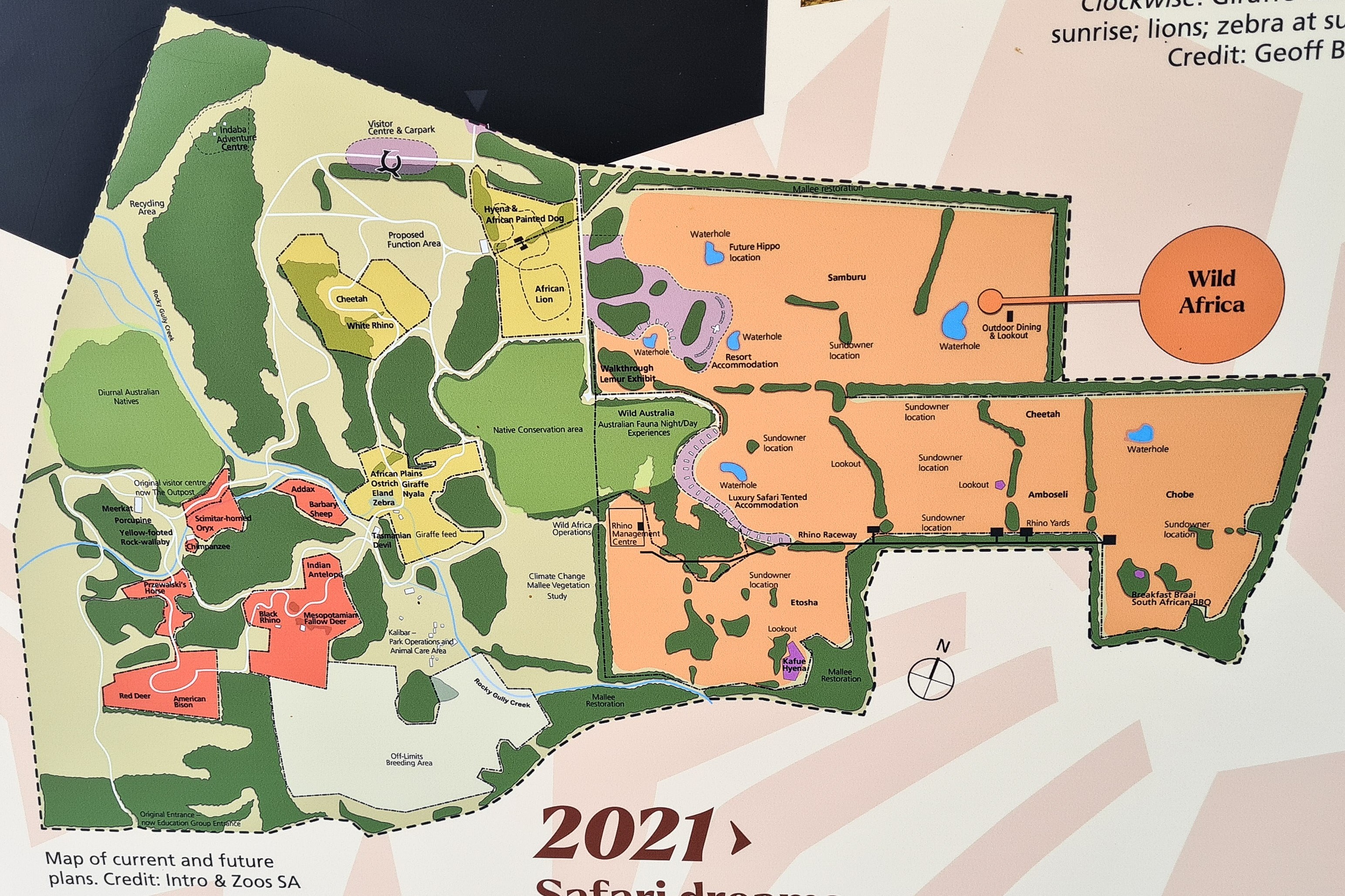 Map of current and future plans