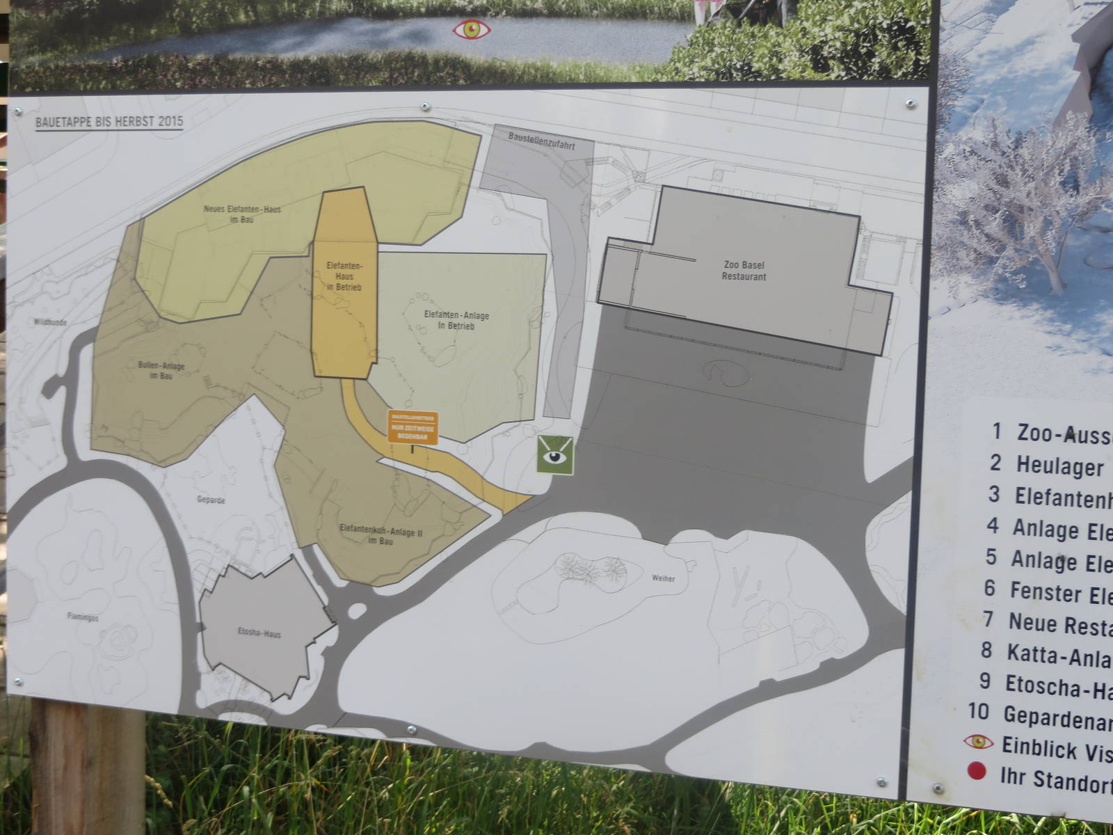 Map of elephant enclosure