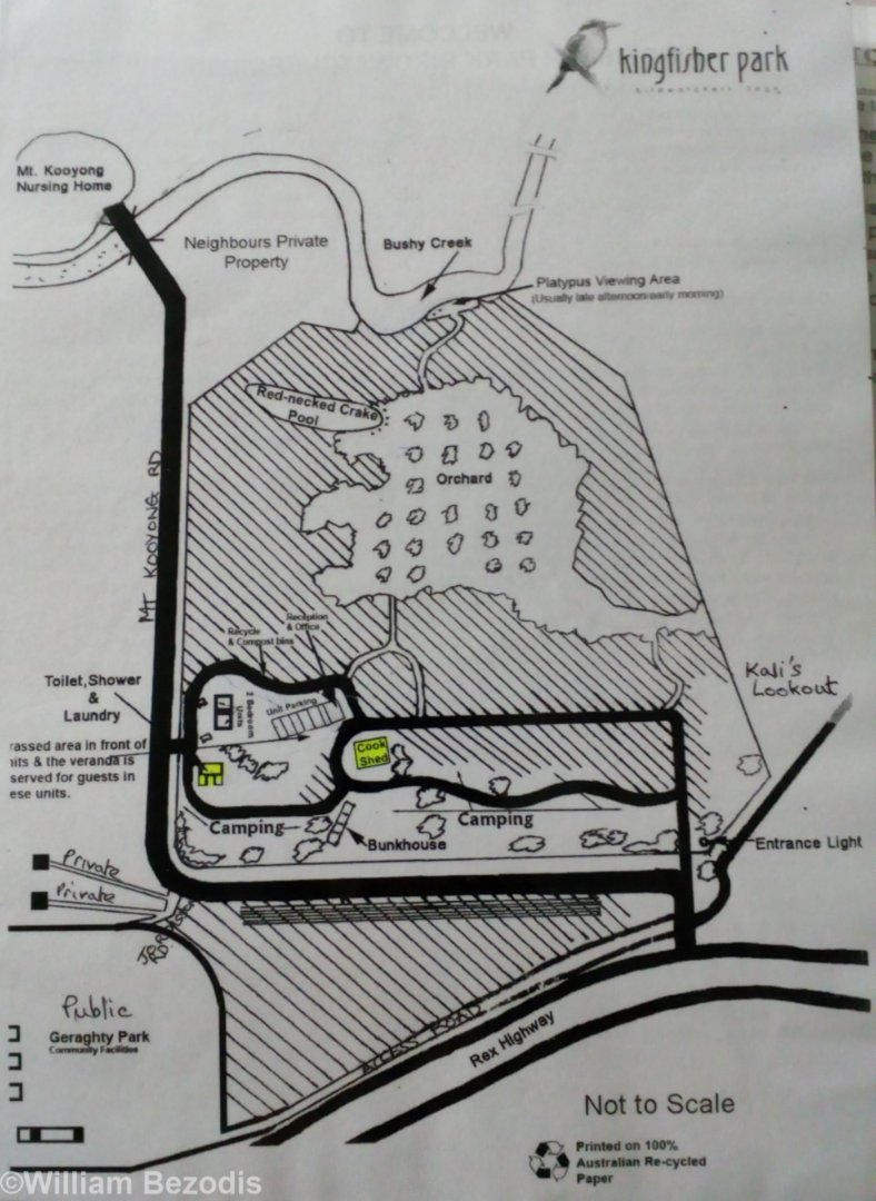 Map of Kingfisher Park Birders Lodge