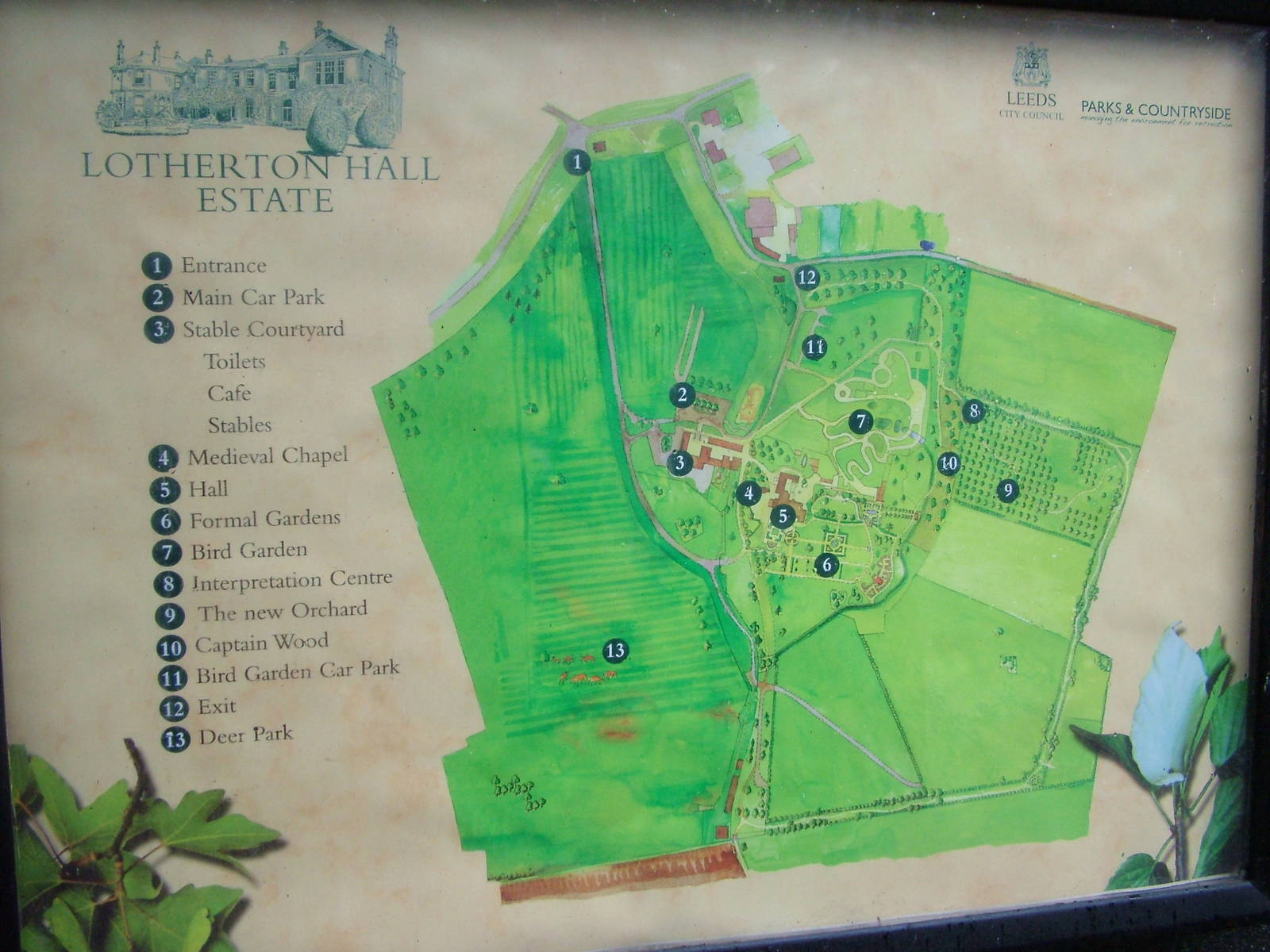 Map of Lotherton Hall 01/08/09