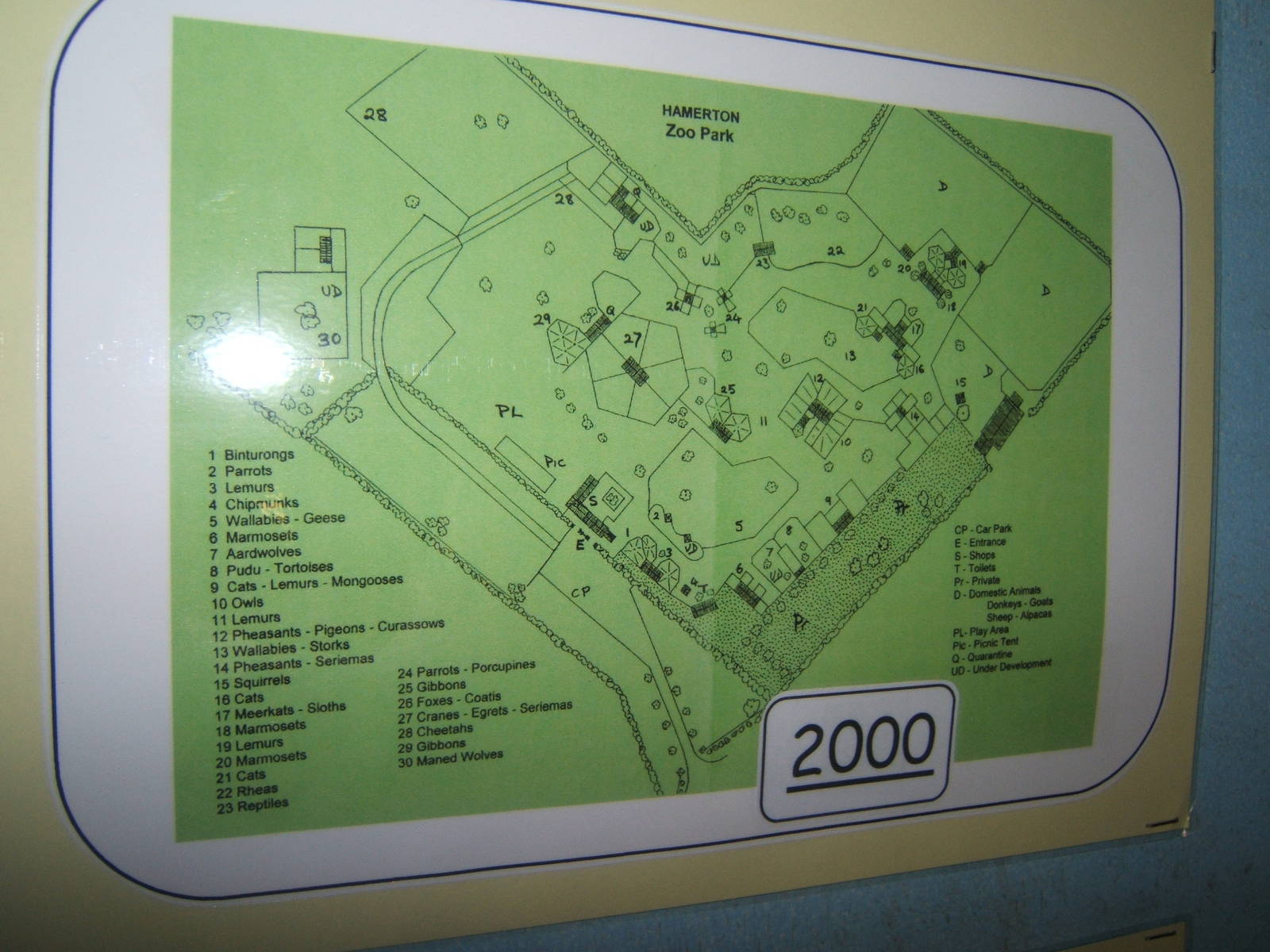 Map of park in 2000