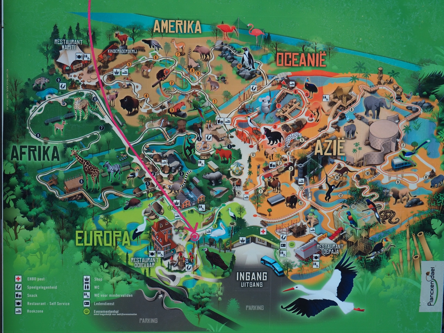 Map of Planckendael (Jan 20th, 2019)