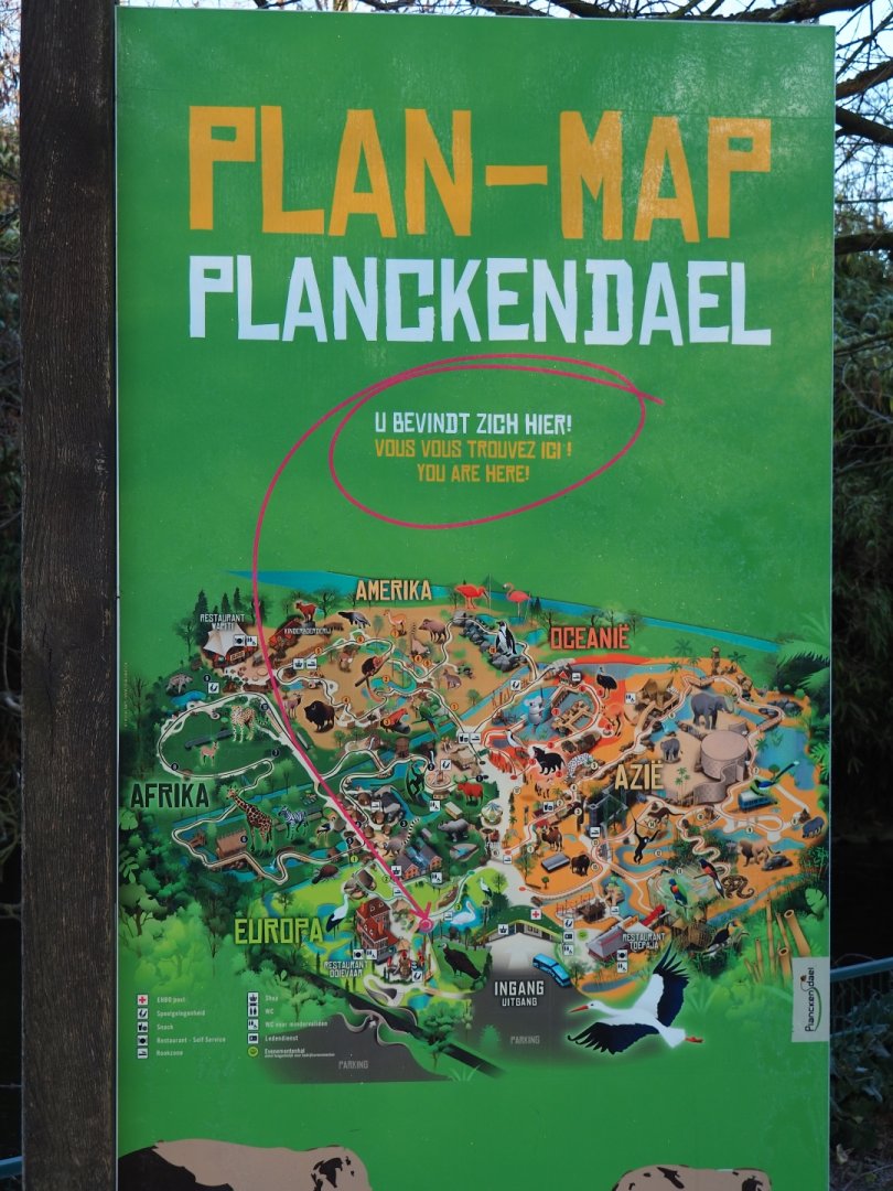 Map of Planckendael sign (Jan 20th, 2019)