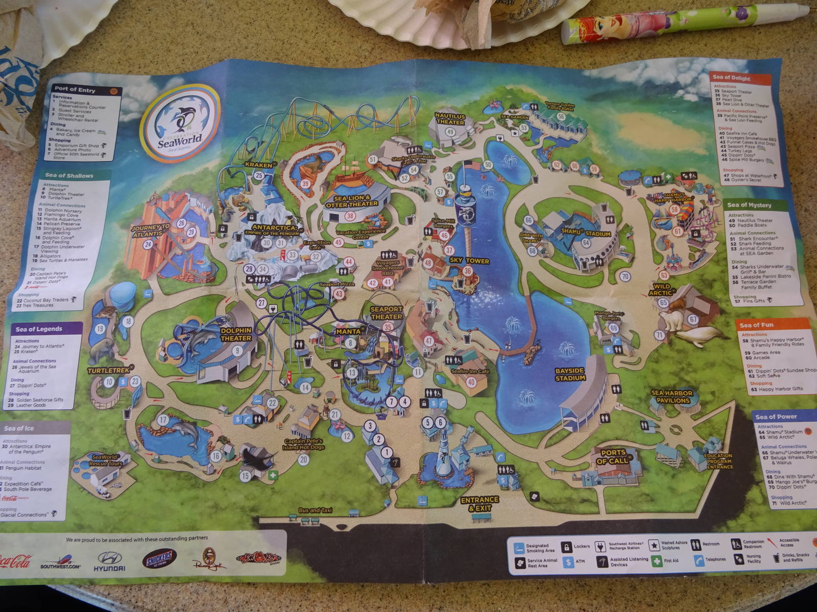 Map of SeaWorld Orlando