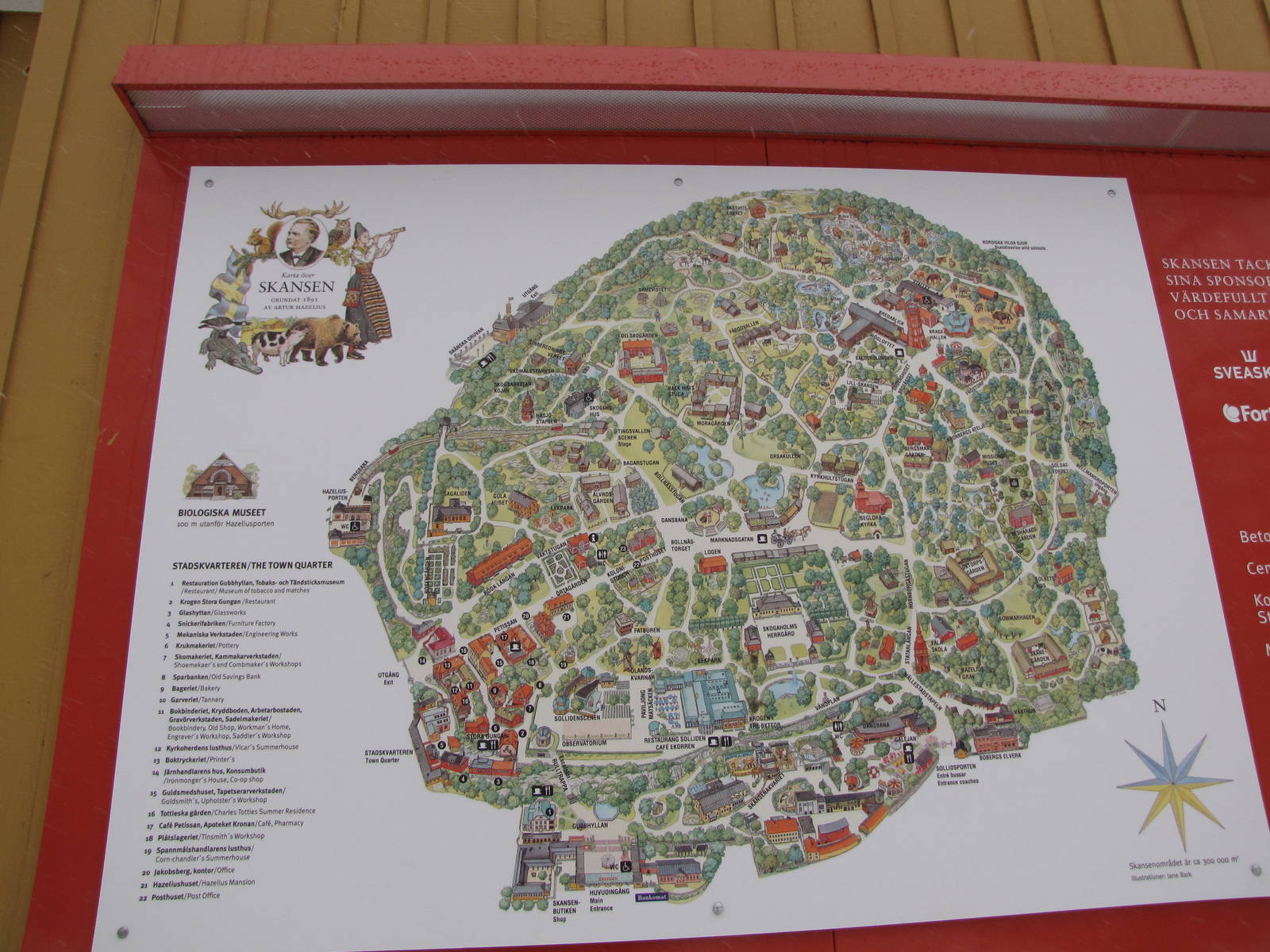 Map of Skansen open air museum and zoo