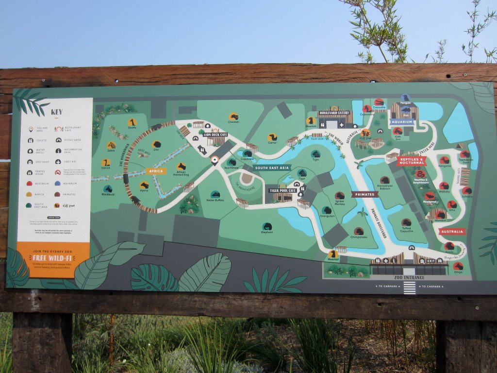 Map of Sydney Zoo