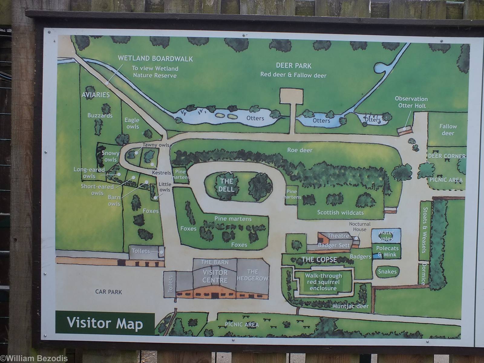 Map of the British Wildlife Centre