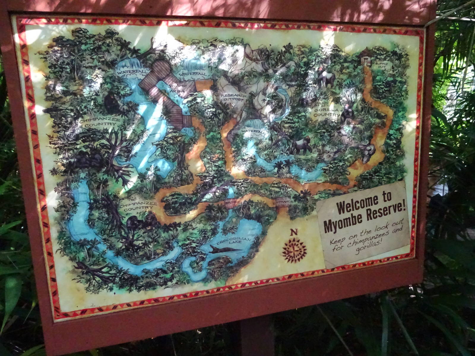 Map of the Myombe Reserve at Busch Gardens Tampa