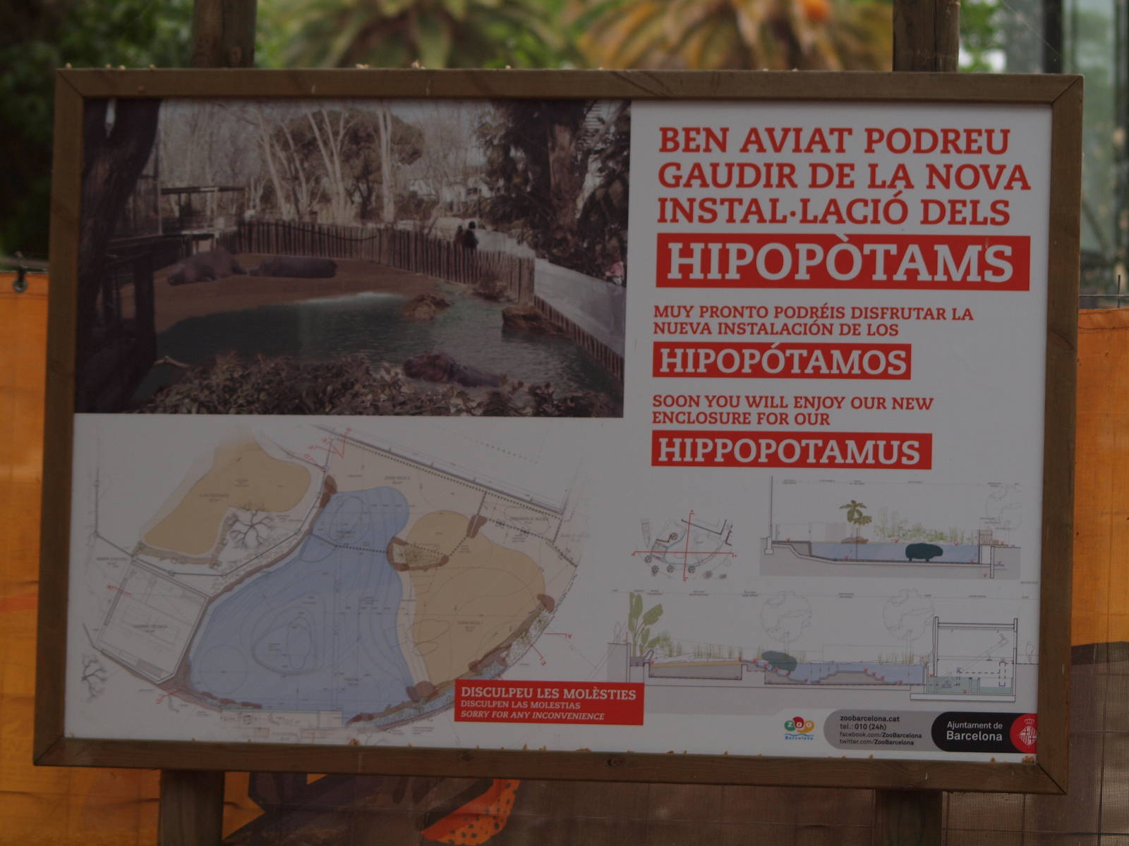 Map of the new hippo exhibit