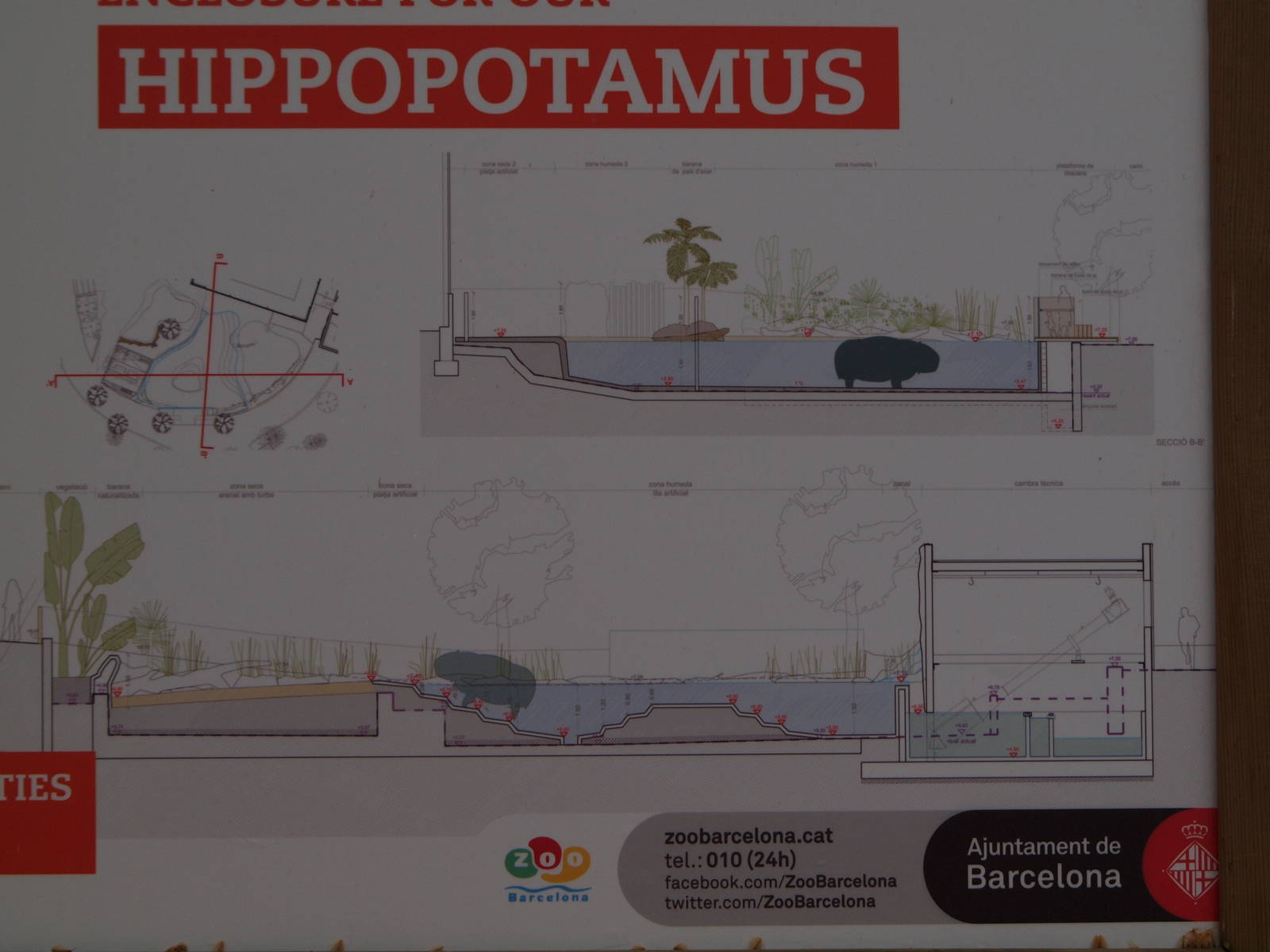Map of the new hippo exhibit
