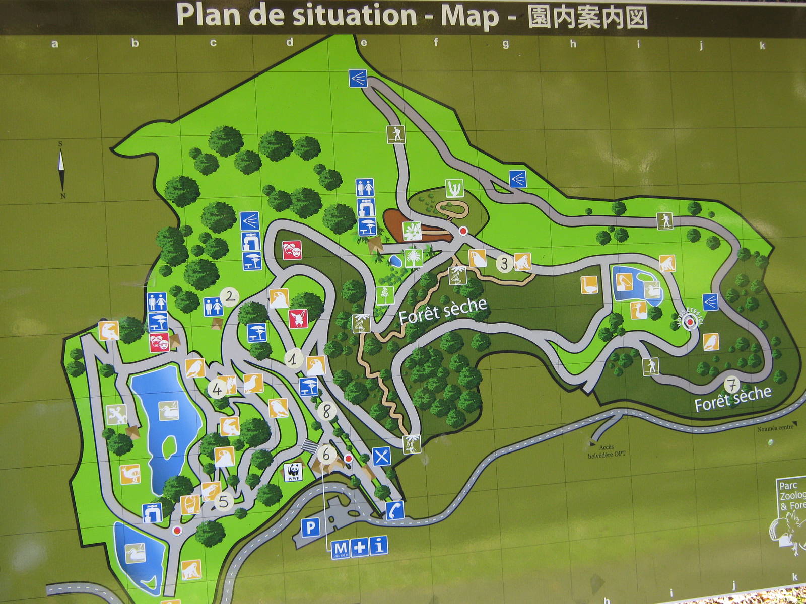 map of the Noumea Zoo