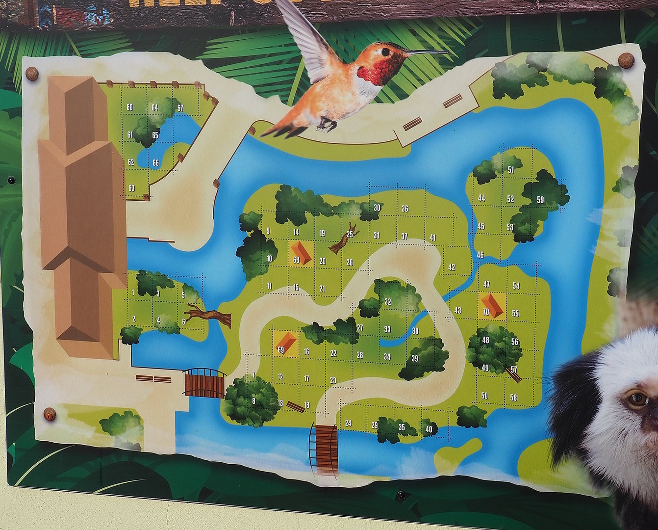 Map of the Nuboso exhibit on sponsors sign, 2022-08-28