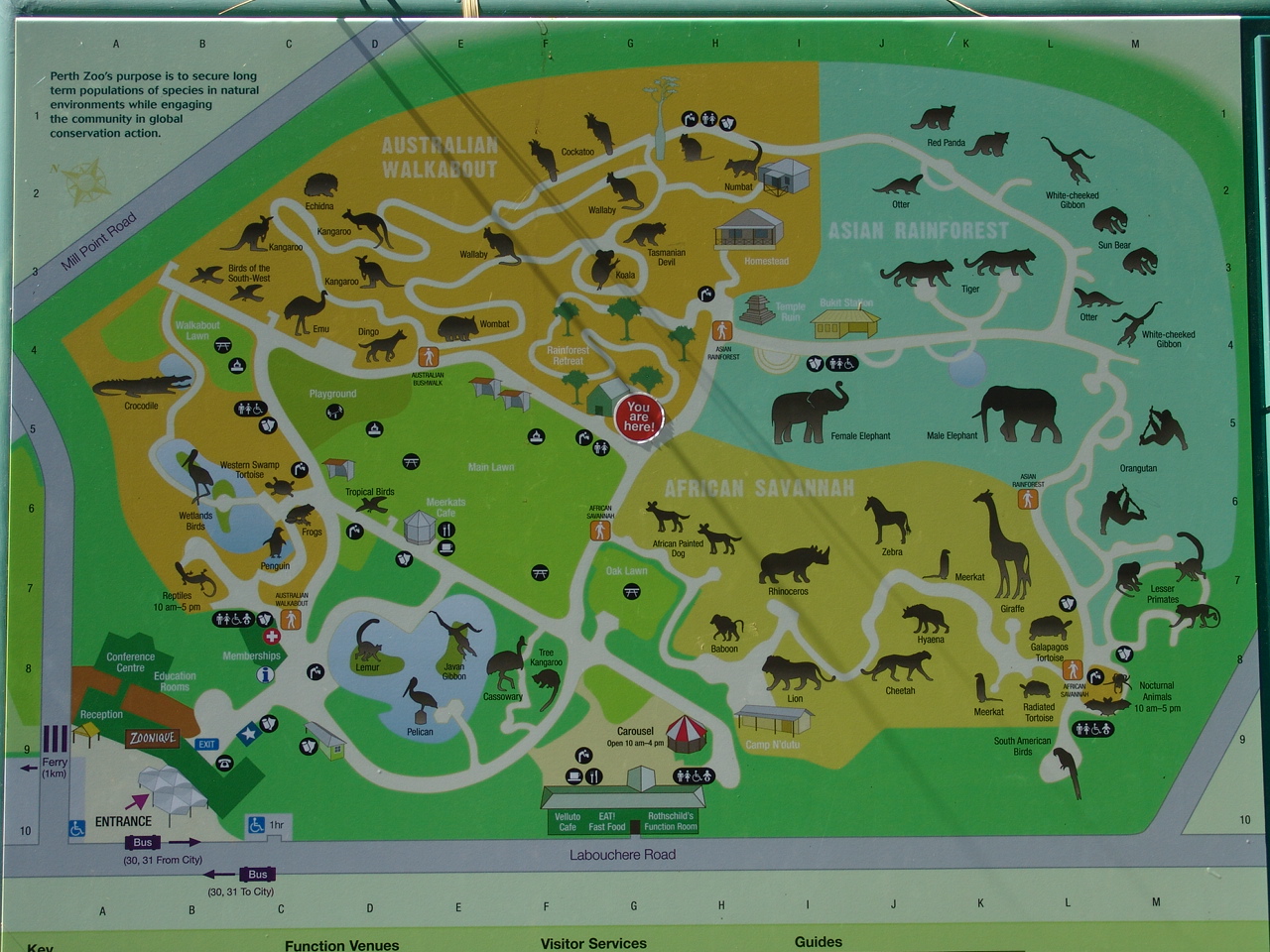 Map of the Perth Zoo (July 04, 2010)