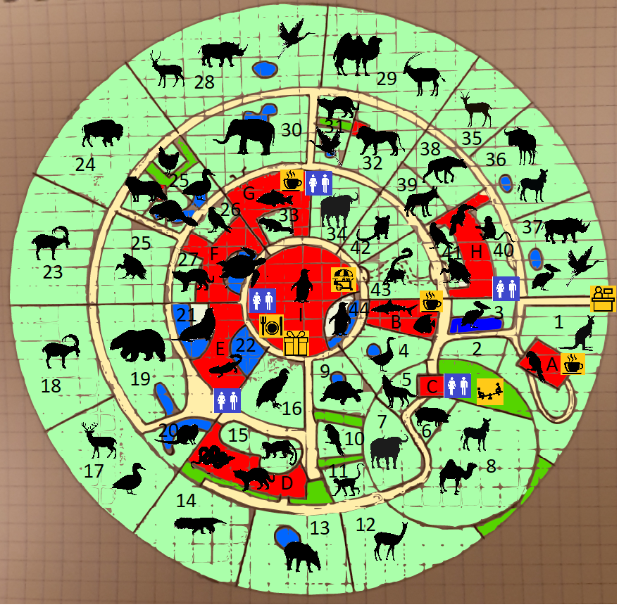 Map of the Zoo des 7 Terres