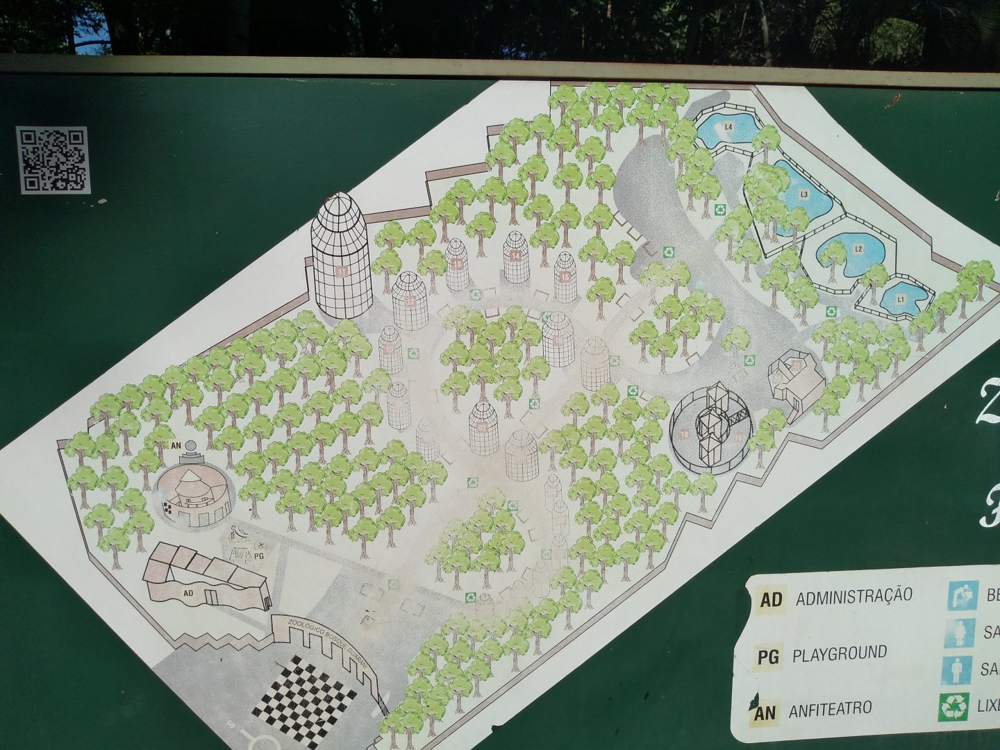 Map of the zoo - Zoo bosque guarani, Foz do Iguaçu