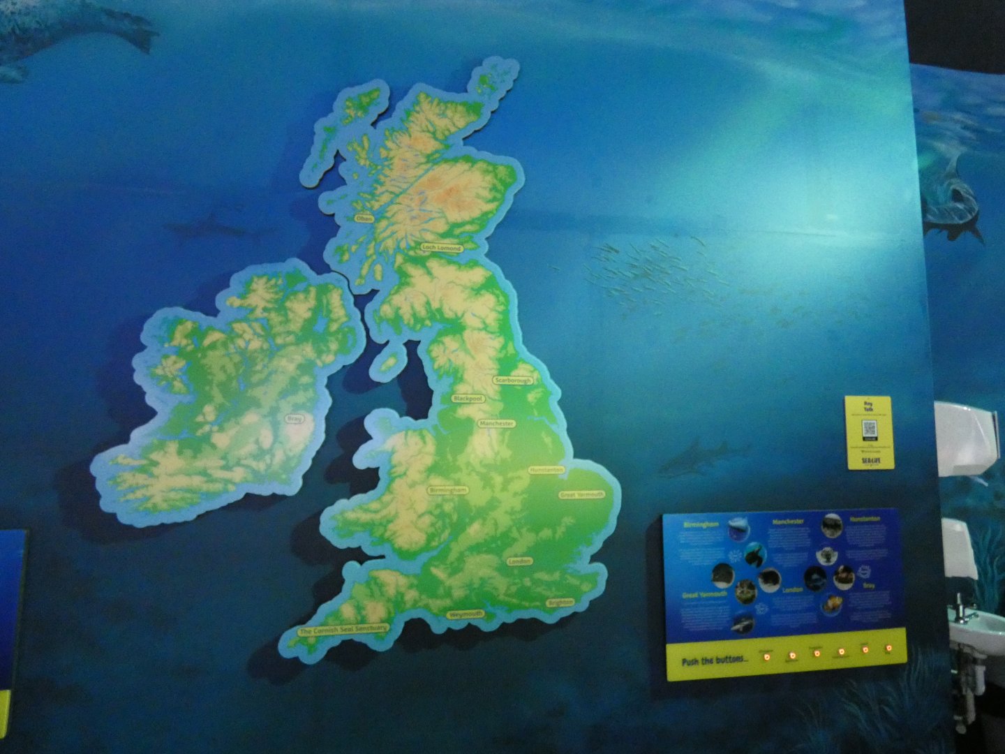 Map of UK and Ireland SeaLife's