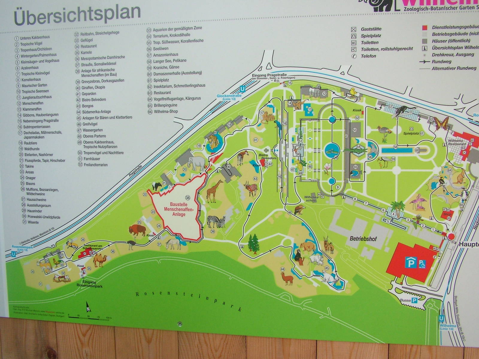 Map of Wilhelma, Stuttgart 02/09/10