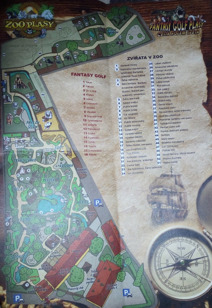 Map of Zoo Plasy