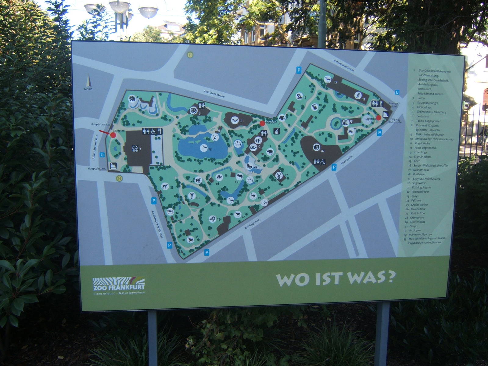 Map of zoo