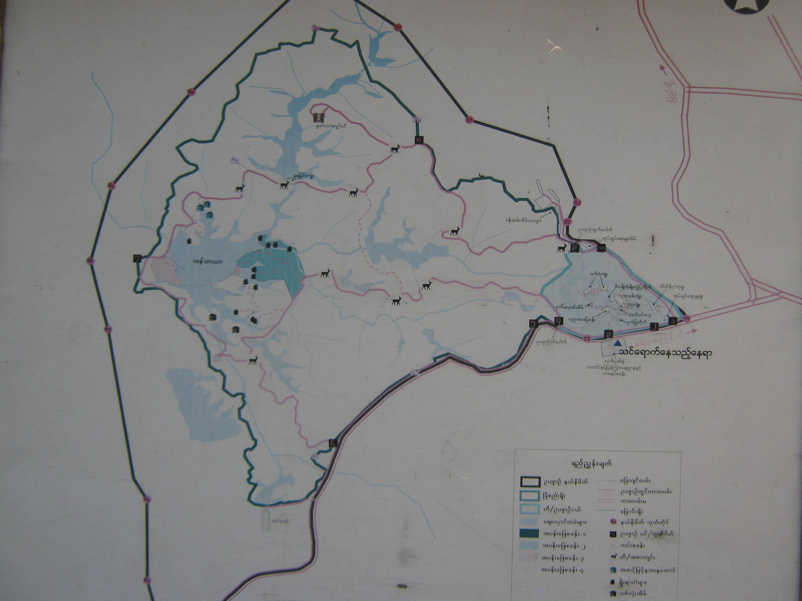 map signboard for Hlawga Park