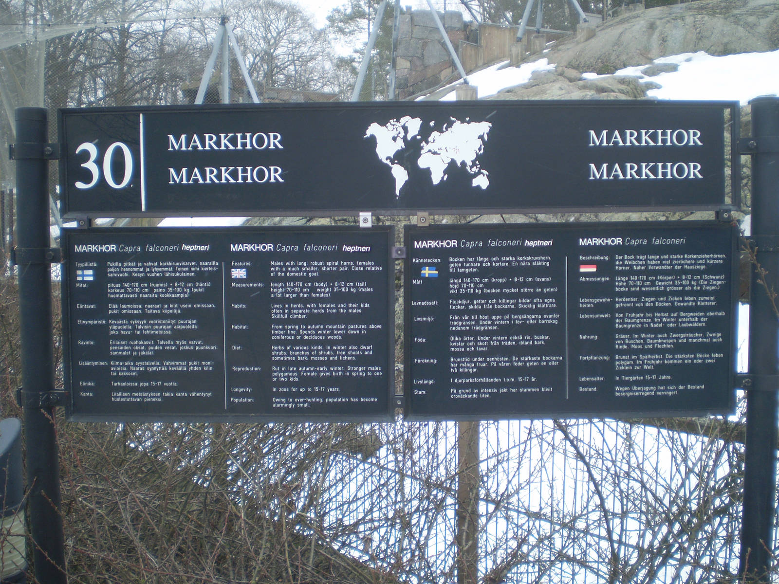 Markhor signage