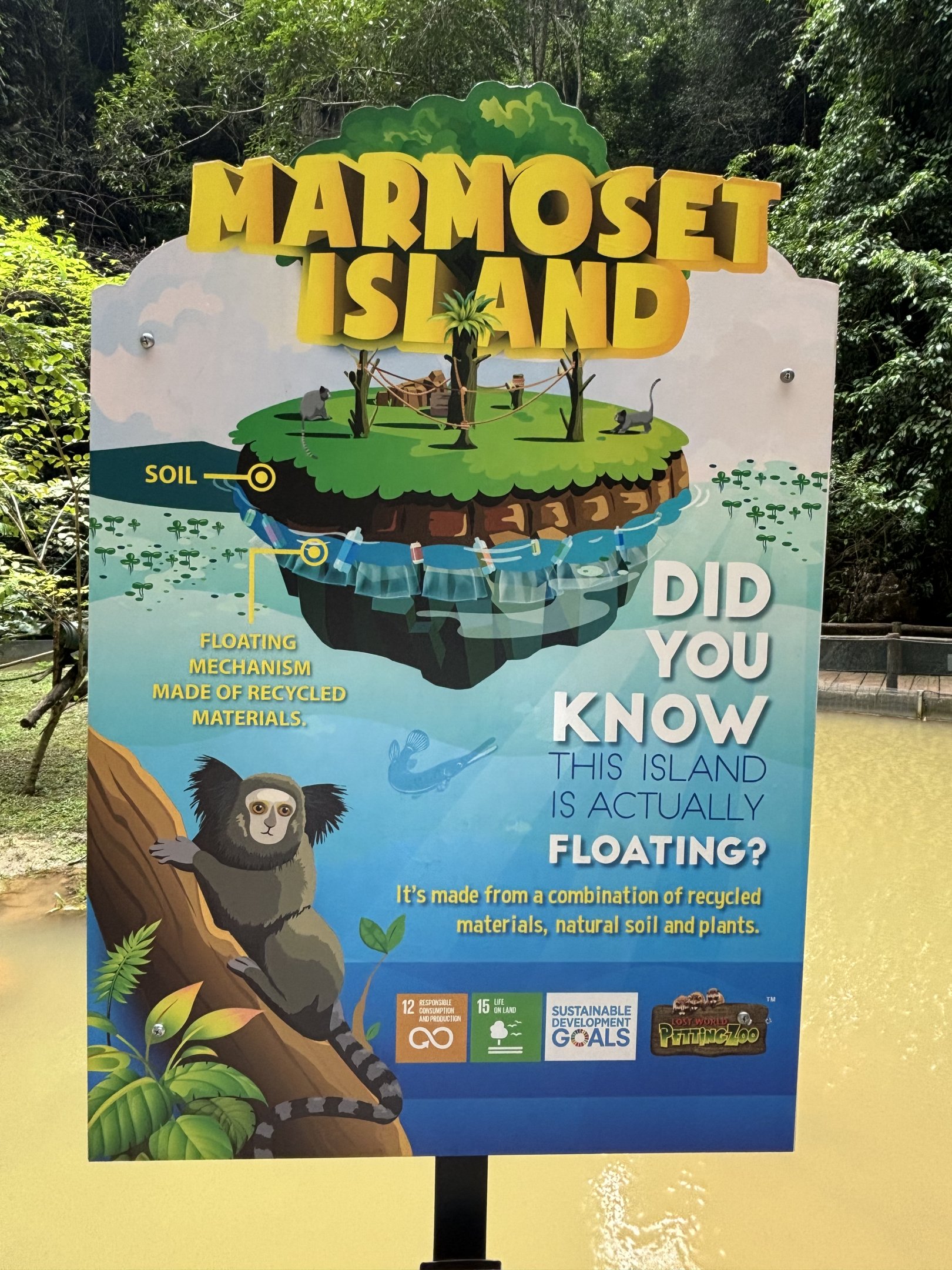 Marmoset Island Sign - Lost World of Tambun