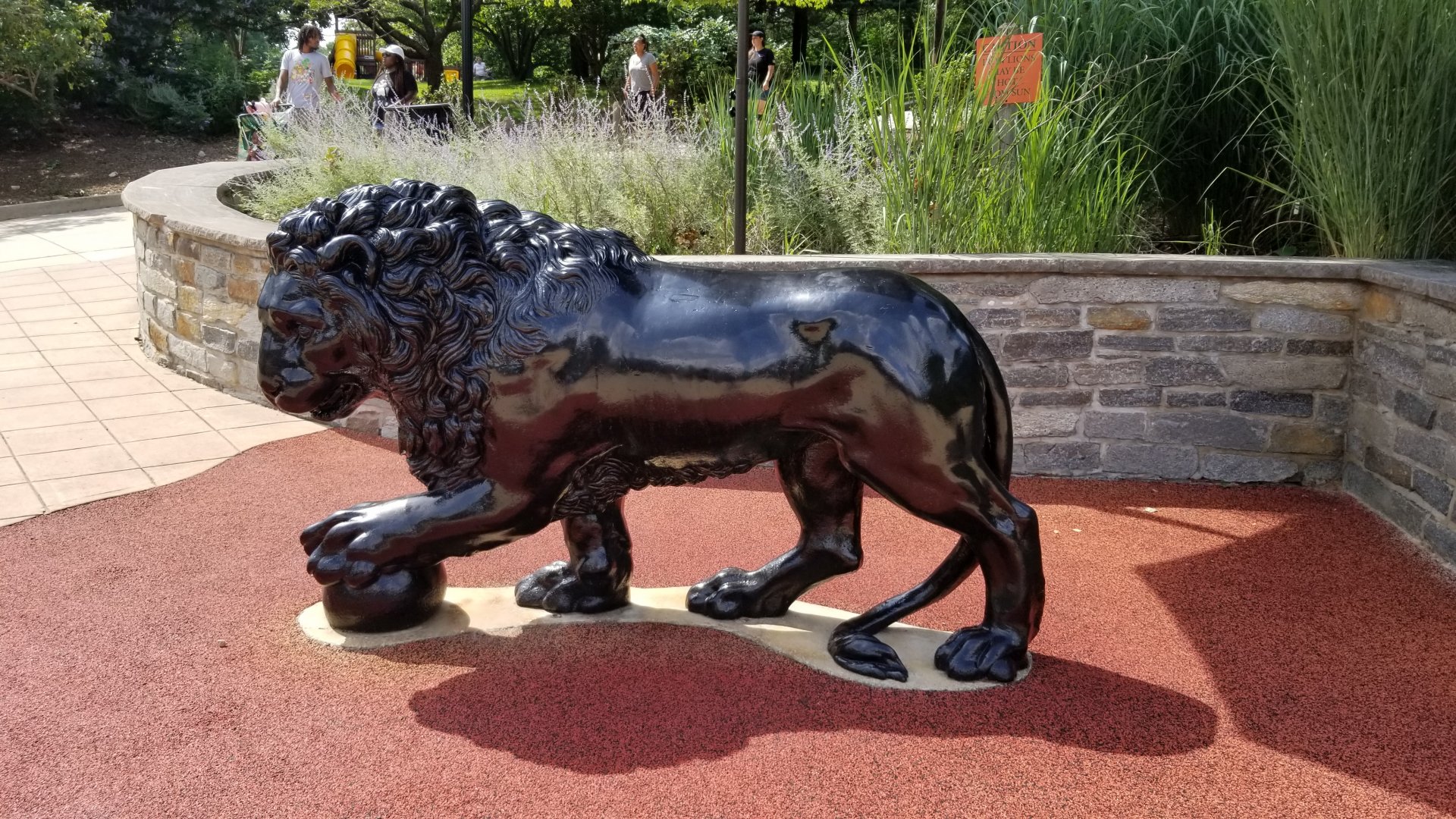 Maryland Zoo - One of a pair of lion statues